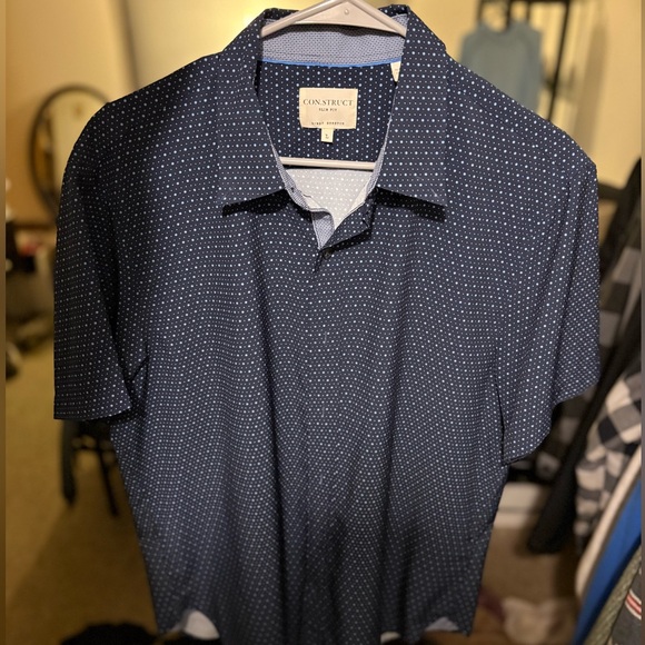Con.Struct Other - Con.Struct Navy Polka Dot Men's Casual Shirt